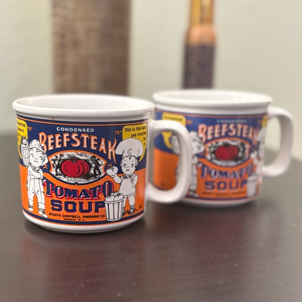 Vintage (1999) Beefsteak Tomato Soup Mug Set (2 ea - 10 oz)